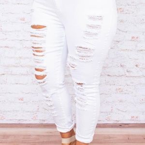 Chic Soul "Dressed to Kill" Jeans in White